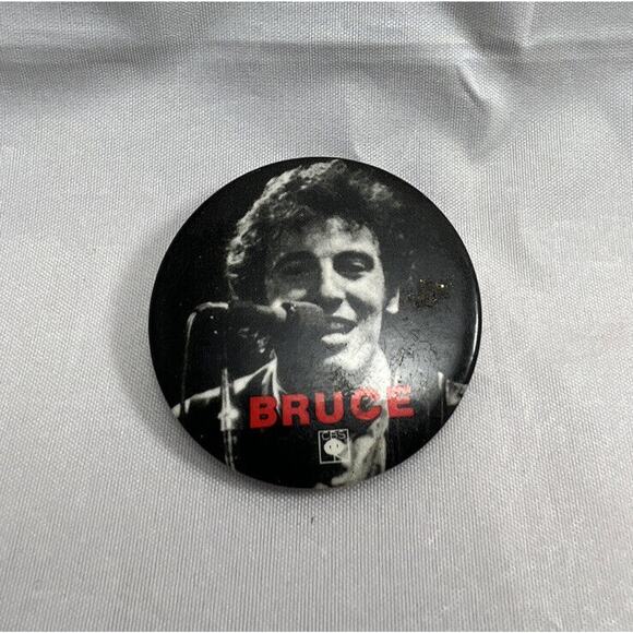 Jewelry | Rare Vintage 198 Bruce Springsteen Cbs Promo Button Red ...